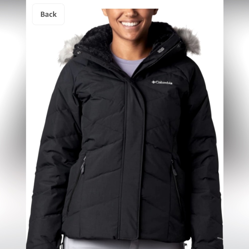 NWOT Columbia Lay D II Down Jacket Size S BLACK